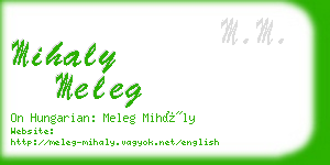 mihaly meleg business card